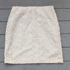 Talbot's 14W Cream Lace Skirt | Talbot's Pencil Skirt